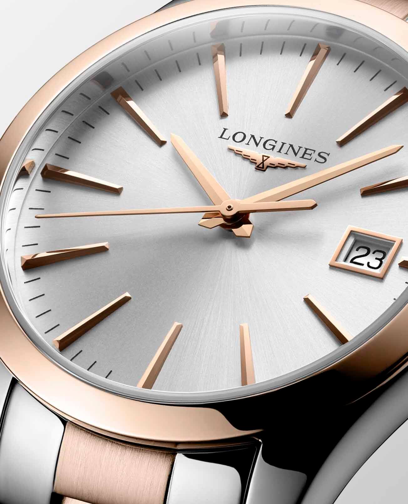 Longines L23863727 женские часы застежка крупным планом