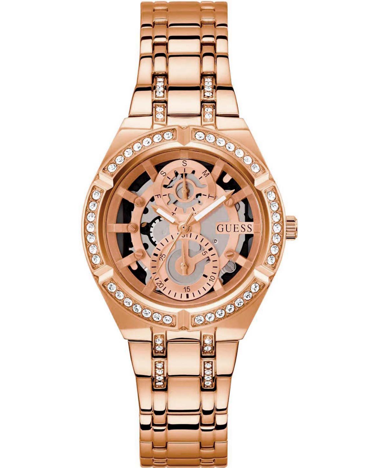 Guess Guess Allara GW0604L3  GW0604L3 кварцевые женские часы  циферблат, браслет нержавеющая сталь с ip-покрытием — вид спереди