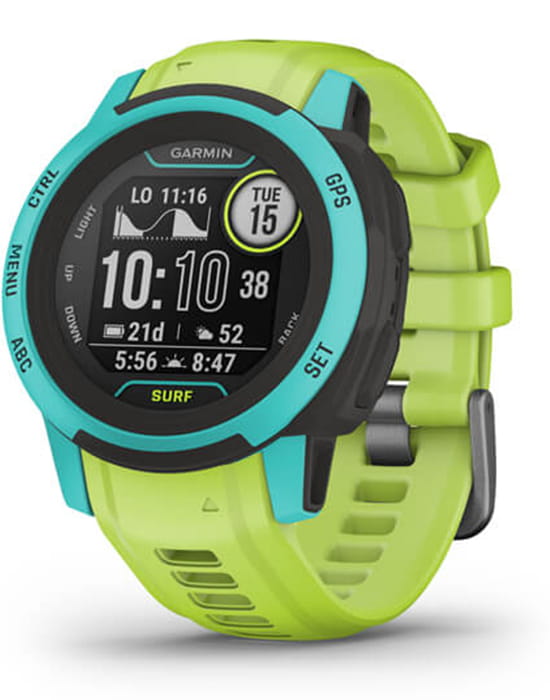 Garmin Garmin Instinct 2s Surf Waikiki 010-02563-02  010-02563-02 электронные мужские часы  циферблат, браслет силикон — вид спереди