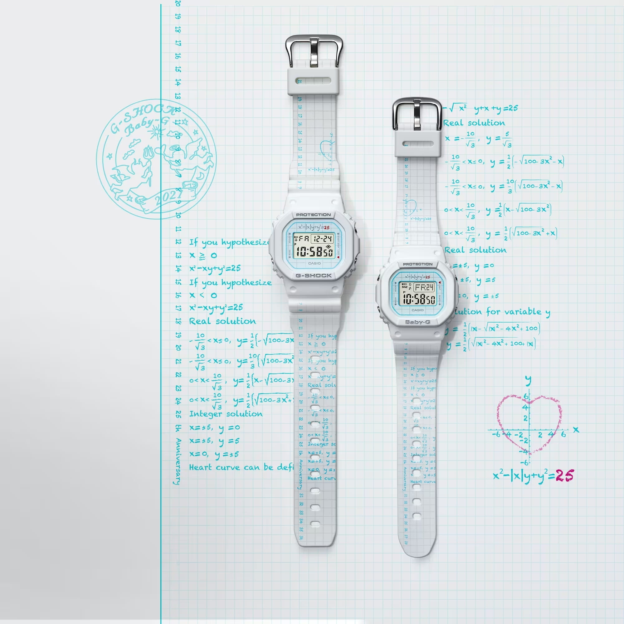 Casio Casio Lover's Pair Model LOV-21B-7DR (LOV-21B-7) кварцевые  часы крупный план  циферблата