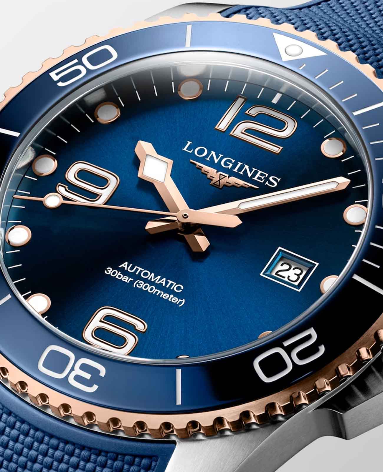 Longines Longines HydroConquest L3.782.3.98.9 , наручные мужские часы фото под углом