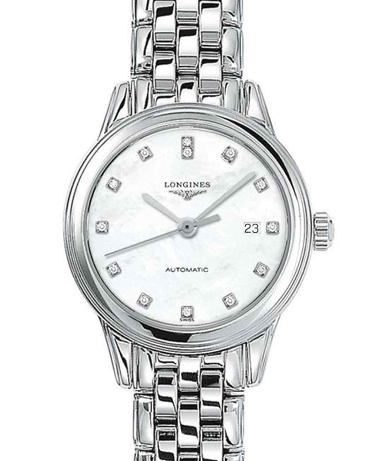 Longines Longines Flagship L4.374.4.87.6 , наручные женские часы фото под углом