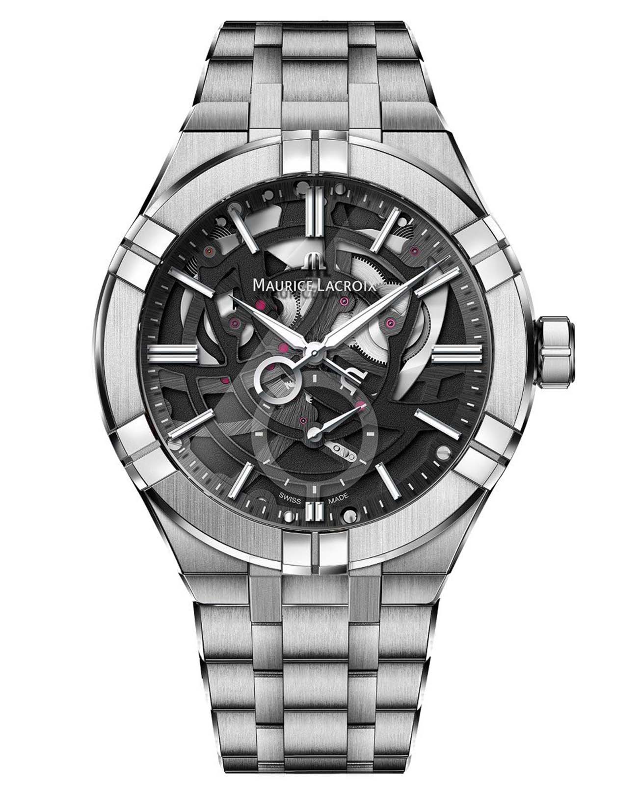 Maurice Lacroix Maurice Lacroix Aikon Automatic Mercury AI6088-SS002-030-1  AI6088-SS002-030-1 механические мужские часы  циферблат, браслет нержавеющая сталь — вид спереди