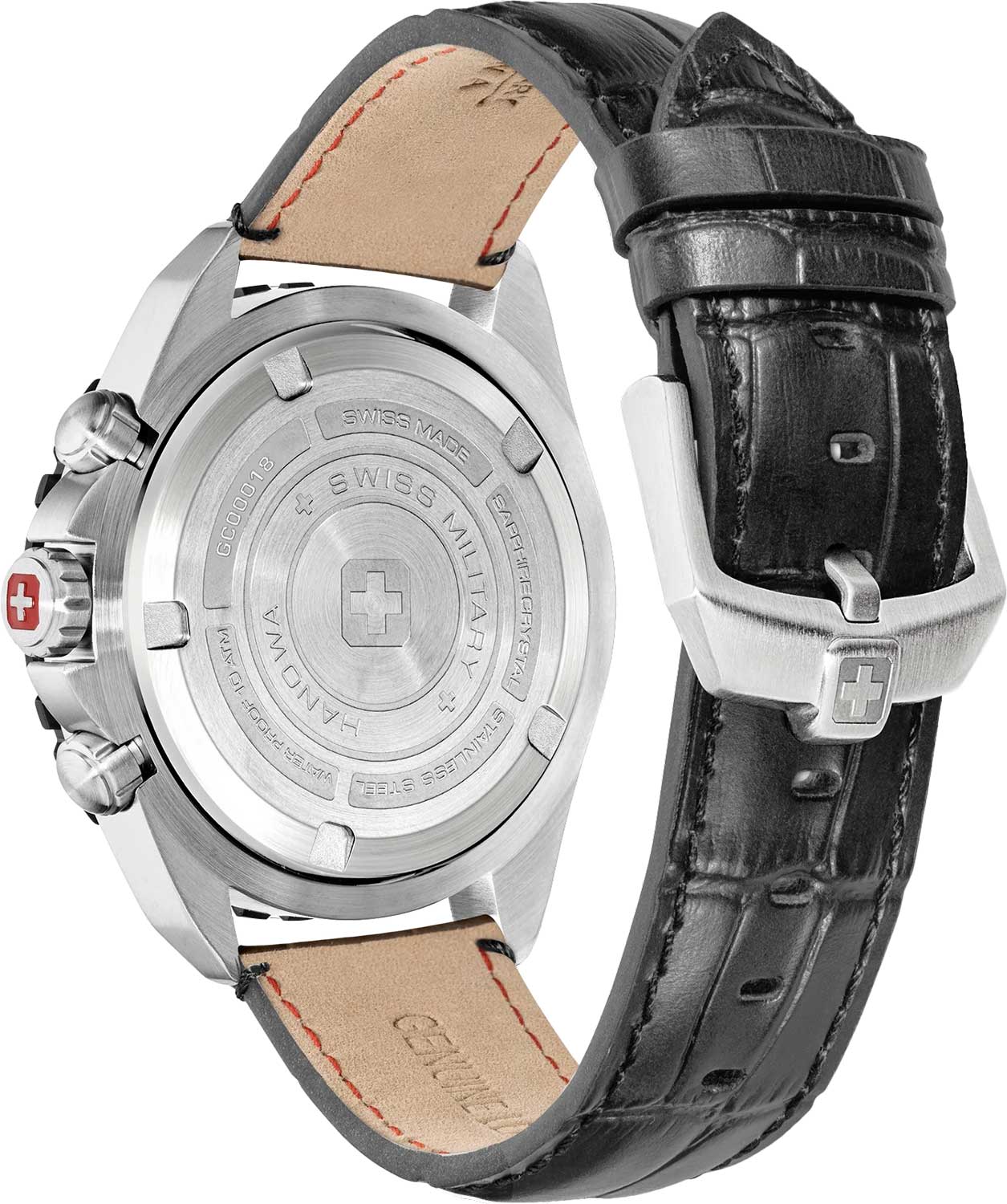 Swiss Military Hanowa Swiss Military Hanowa Stone Marten SMWGC0001830,  швейцария мужские часы на браслете кожаный боковой вид