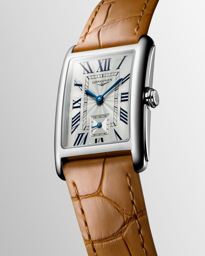 Longines Longines DolceVita L5.512.4.71.4, dolcevita швейцария женские часы на браслете кожаный боковой вид