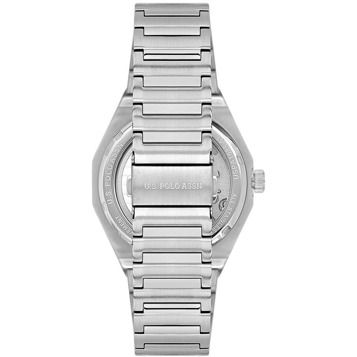 U.S. Polo Assn. U.S. Polo Assn. USPA1085-01,  сша мужские часы на браслете нержавеющая сталь боковой вид