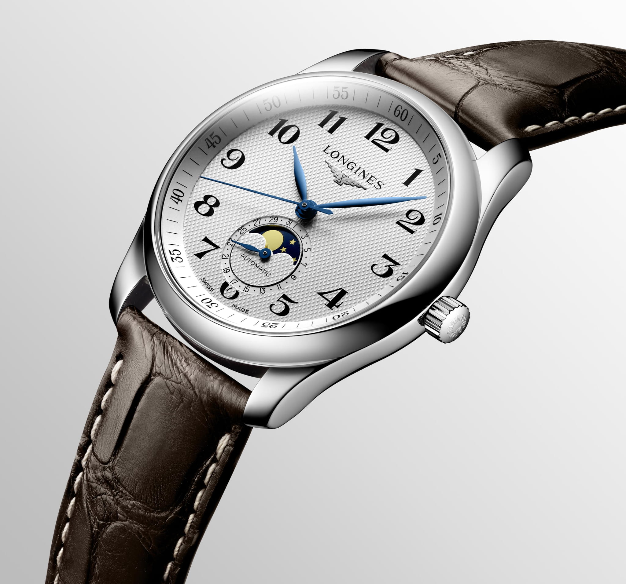 Longines Longines Master Collection L2.909.4.78.3 мужские часы серебристый циферблат на запястье