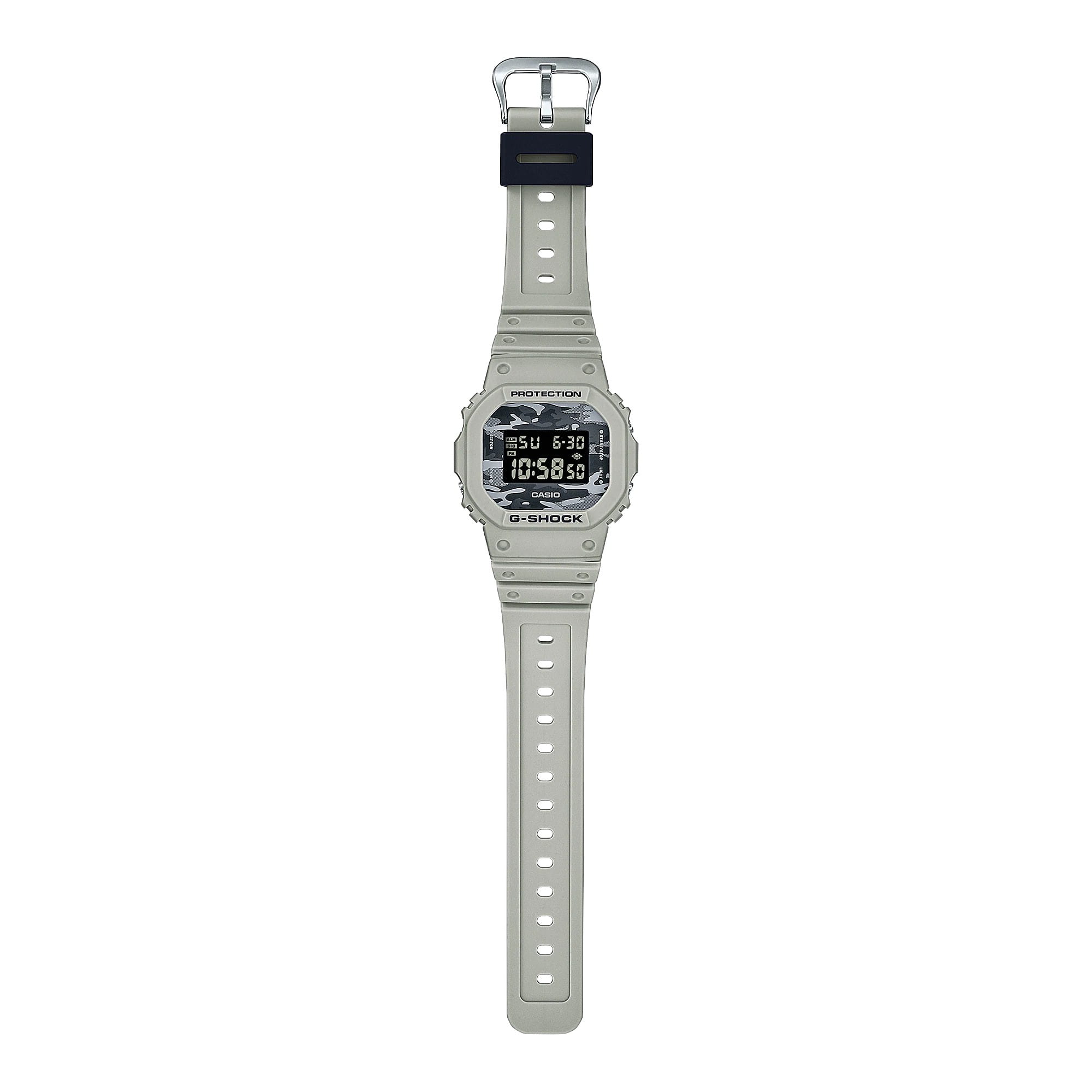 Casio Casio G-Shock Camo Utility DW-5600CA-8DR (DW-5600CA-8ER), g-shock япония мужские часы на браслете пластик боковой вид