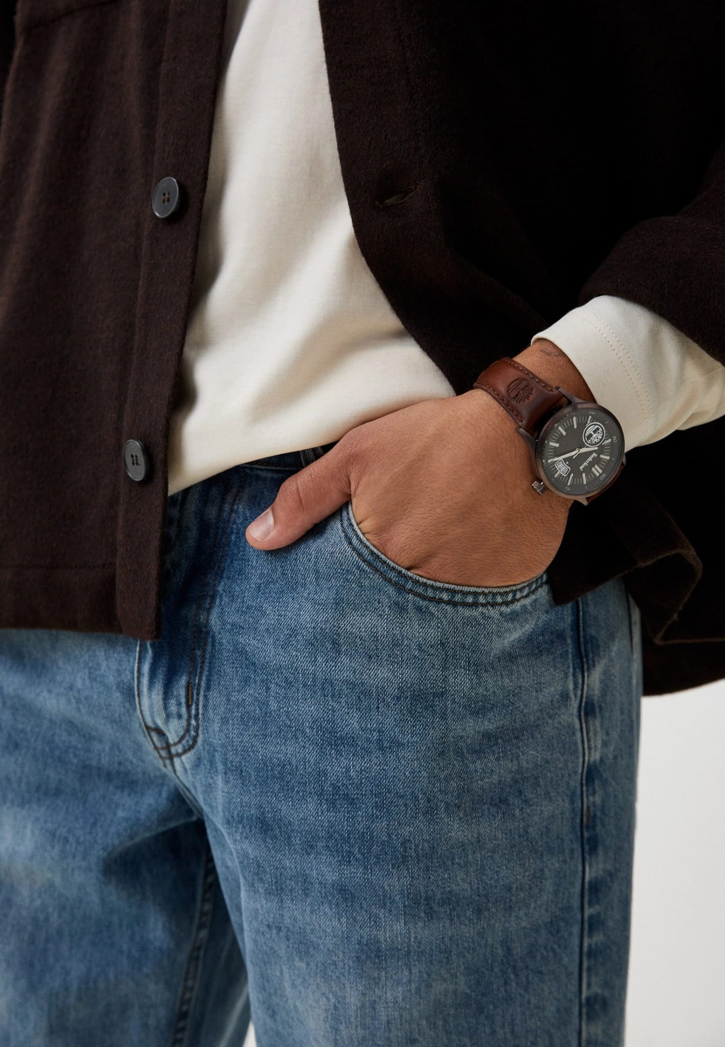 Timberland Timberland Trumbull TDWGB0041004 мужские часы серый циферблат на запястье