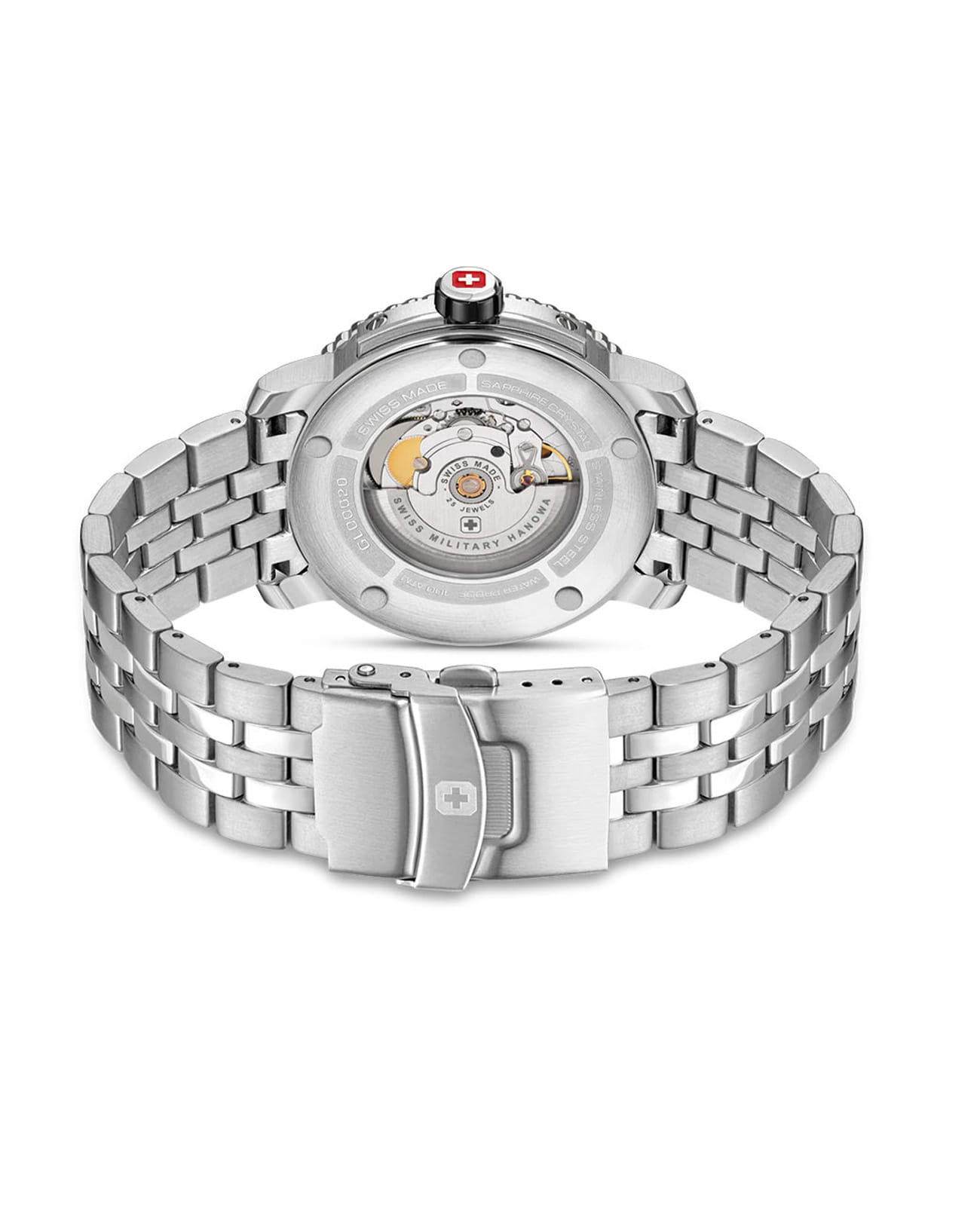 Swiss Military Hanowa Swiss Military Hanowa Maitre Plongeur SMWGL0002002-SET,  швейцария мужские часы на браслете нержавеющая сталь боковой вид