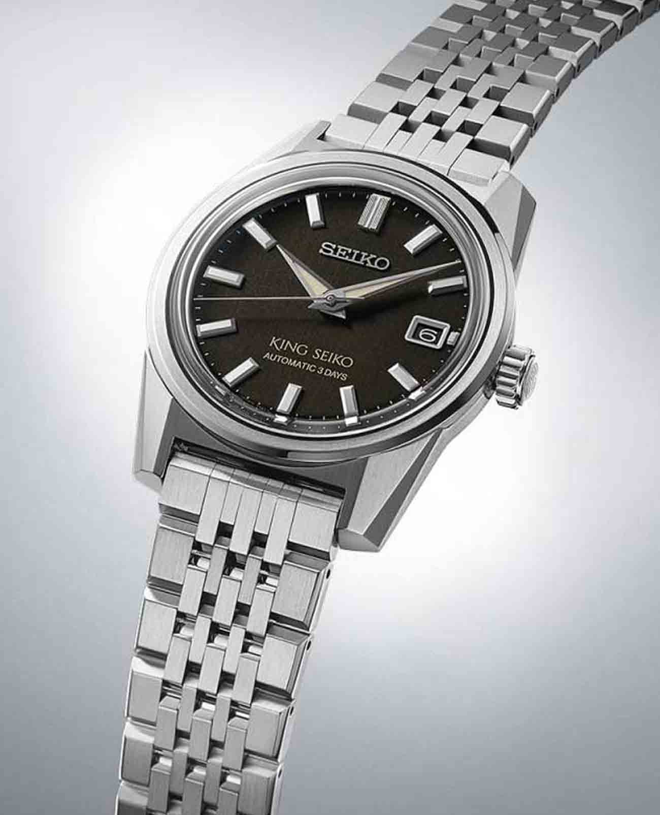 Seiko Seiko King Seiko SPB391J1 механические мужские часы часы крупный план синий циферблата