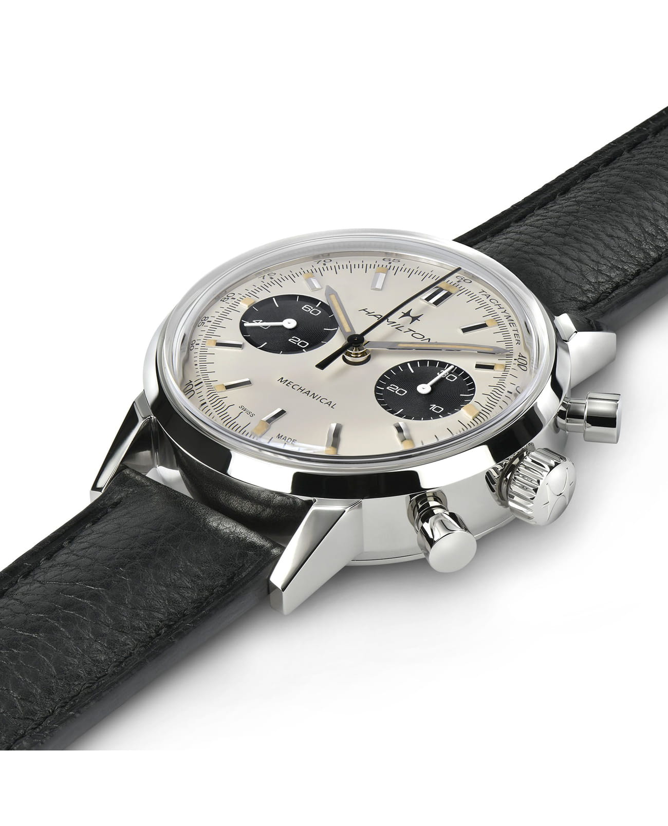 Оригинальные часы Hamilton Hamilton American Classic Intra-Matic Chronograph H H38429710 механические калибр механизма h-51 общий вид