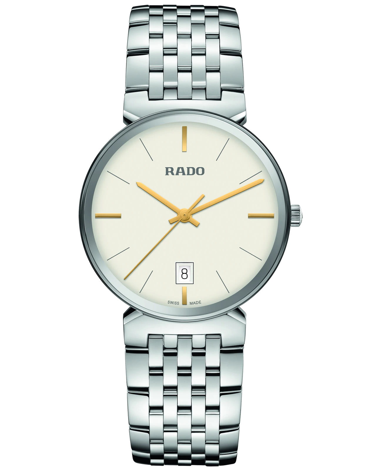 Rado Rado Florence Classic R48912013 Classic R48912013 кварцевые мужские часы бежевый циферблат, браслет нержавеющая сталь — вид спереди