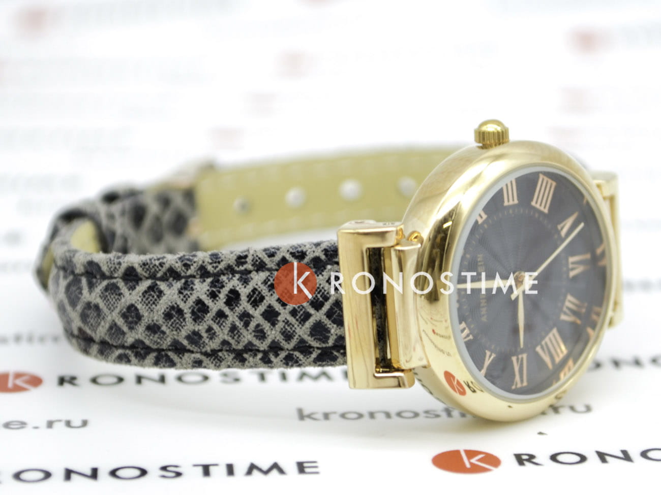 Anne Klein Anne Klein Leather 2246RGSN женские часы черный циферблат на запястье