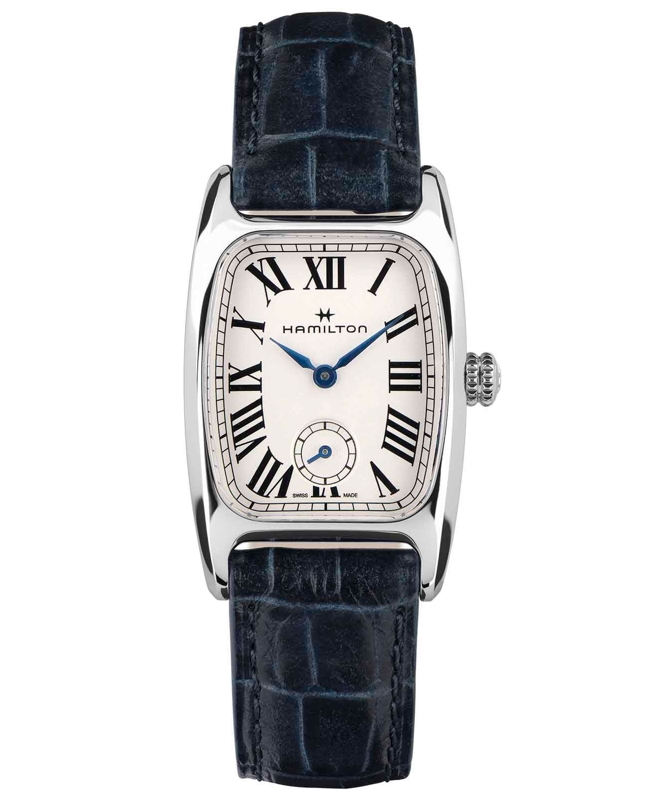Hamilton Hamilton American Classic Boulton Small Second Quartz H13321611  H13321611 кварцевые женские часы белый циферблат, браслет кожаный — вид спереди