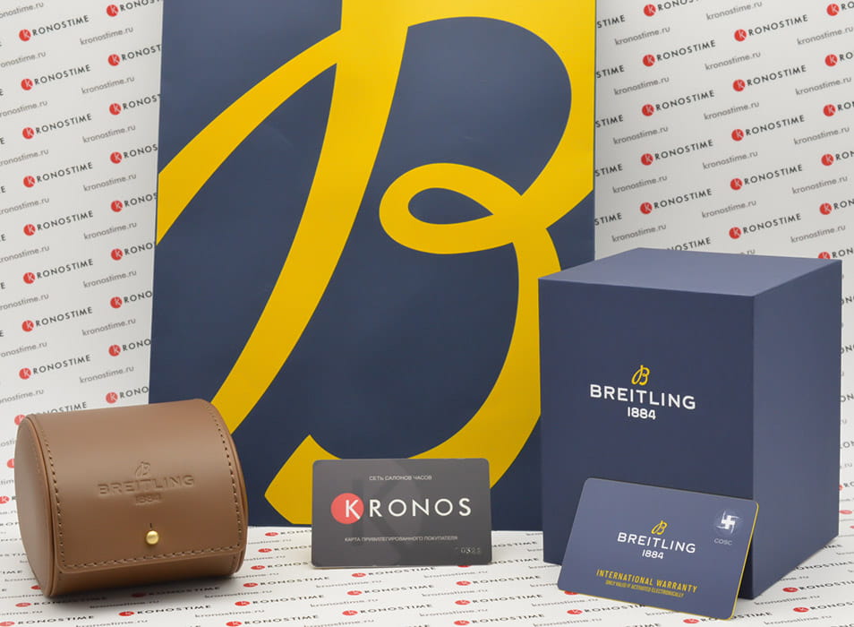 Breitling Breitling Navitimer B01 Chronograph 43 Pan AM AB01212B1C1A1 мужские часы  циферблат на запястье