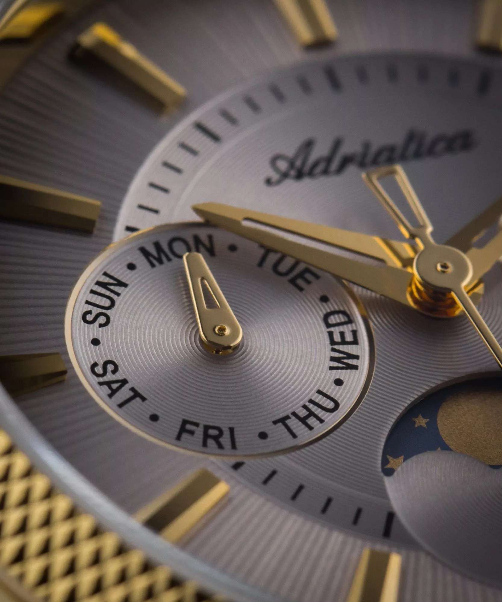 Оригинальные часы Adriatica Adriatica Moonphase A3808.1117QF кварцевые калибр механизма  общий вид