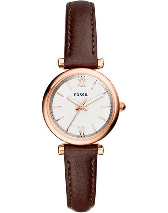 Fossil Fossil FB-01  ES4472  ES4472 кварцевые женские часы белый циферблат, браслет кожаный — вид спереди