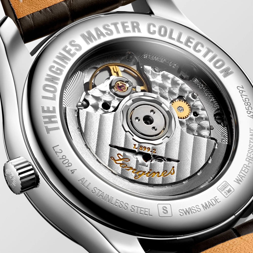 Оригинальные часы Longines Longines Master Collection L2.909.4.51.7 механические калибр механизма l899 общий вид