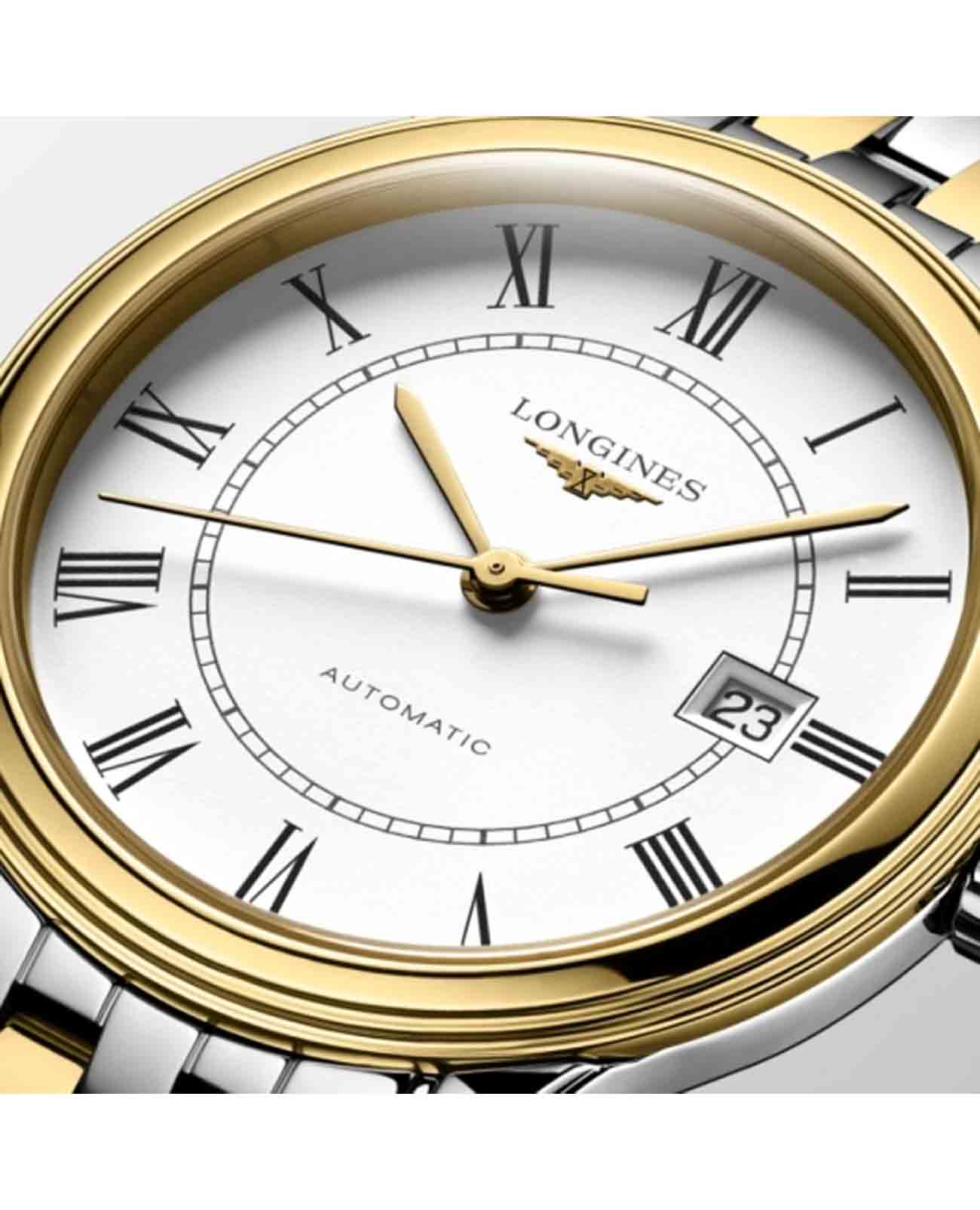 Longines Longines Flagship L4.374.3.21.7 женские часы белый циферблат на запястье