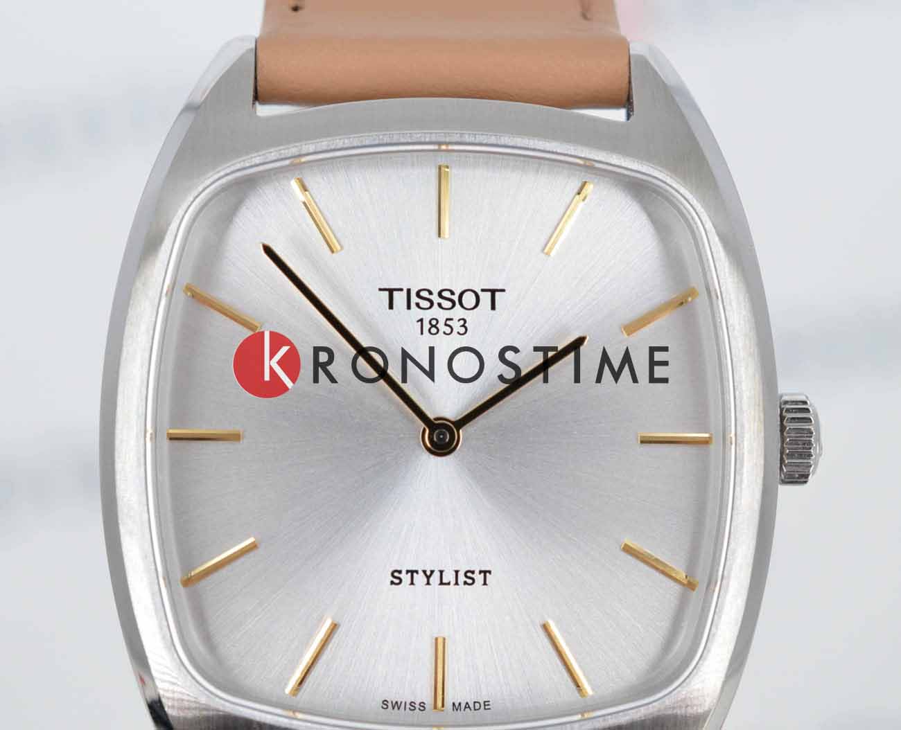 Tissot Tissot Stylist T159.909.16.031.00 кварцевые женские часы часы крупный план серебристый циферблата