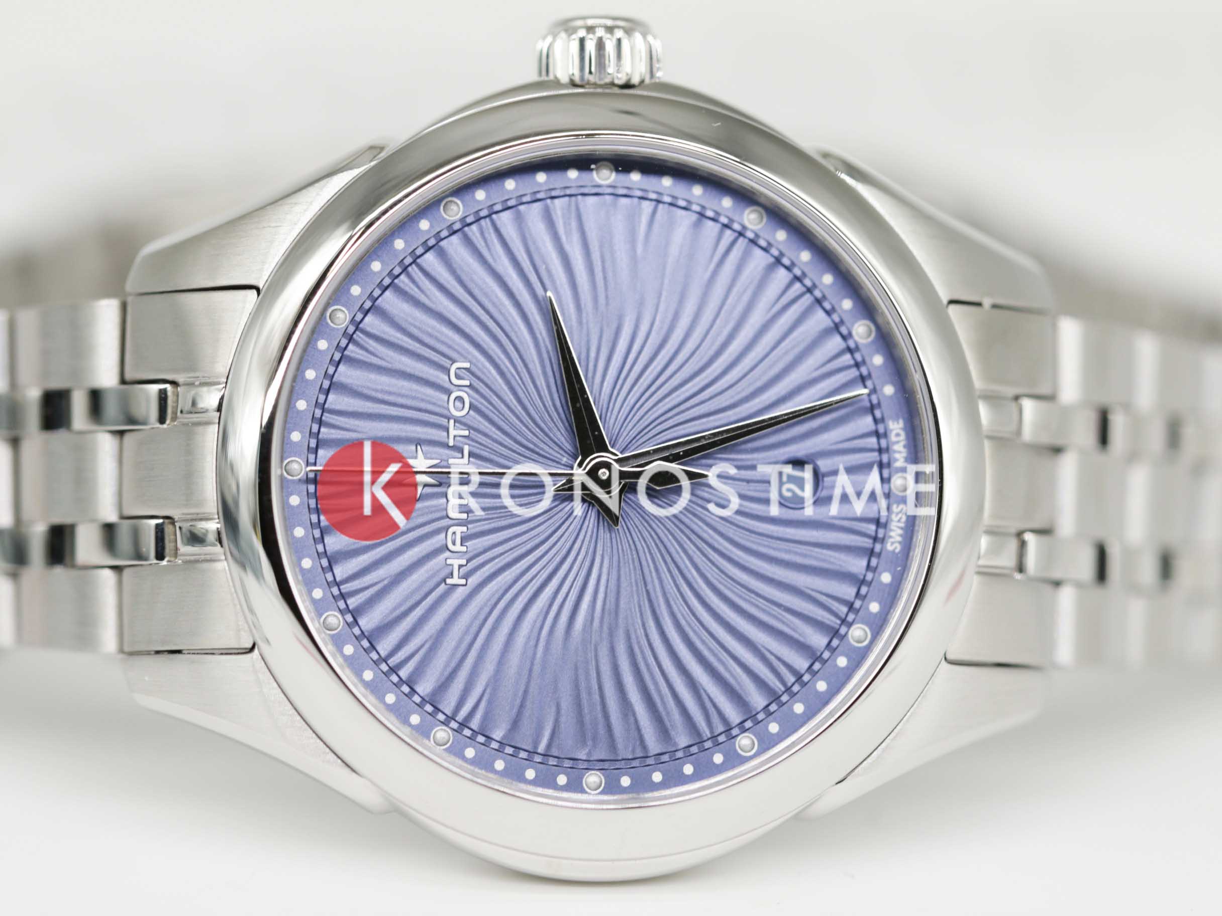 Hamilton Hamilton Jazzmaster Lady Quartz H32231140 кварцевые женские часы часы крупный план синий циферблата