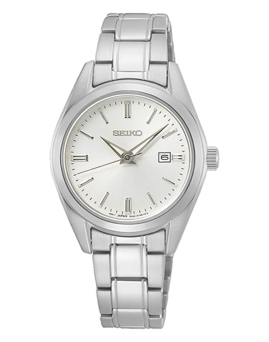 Seiko Seiko Conceptual Series Dress SUR633P1  SUR633P1 кварцевые женские часы серебристый циферблат, браслет нержавеющая сталь — вид спереди