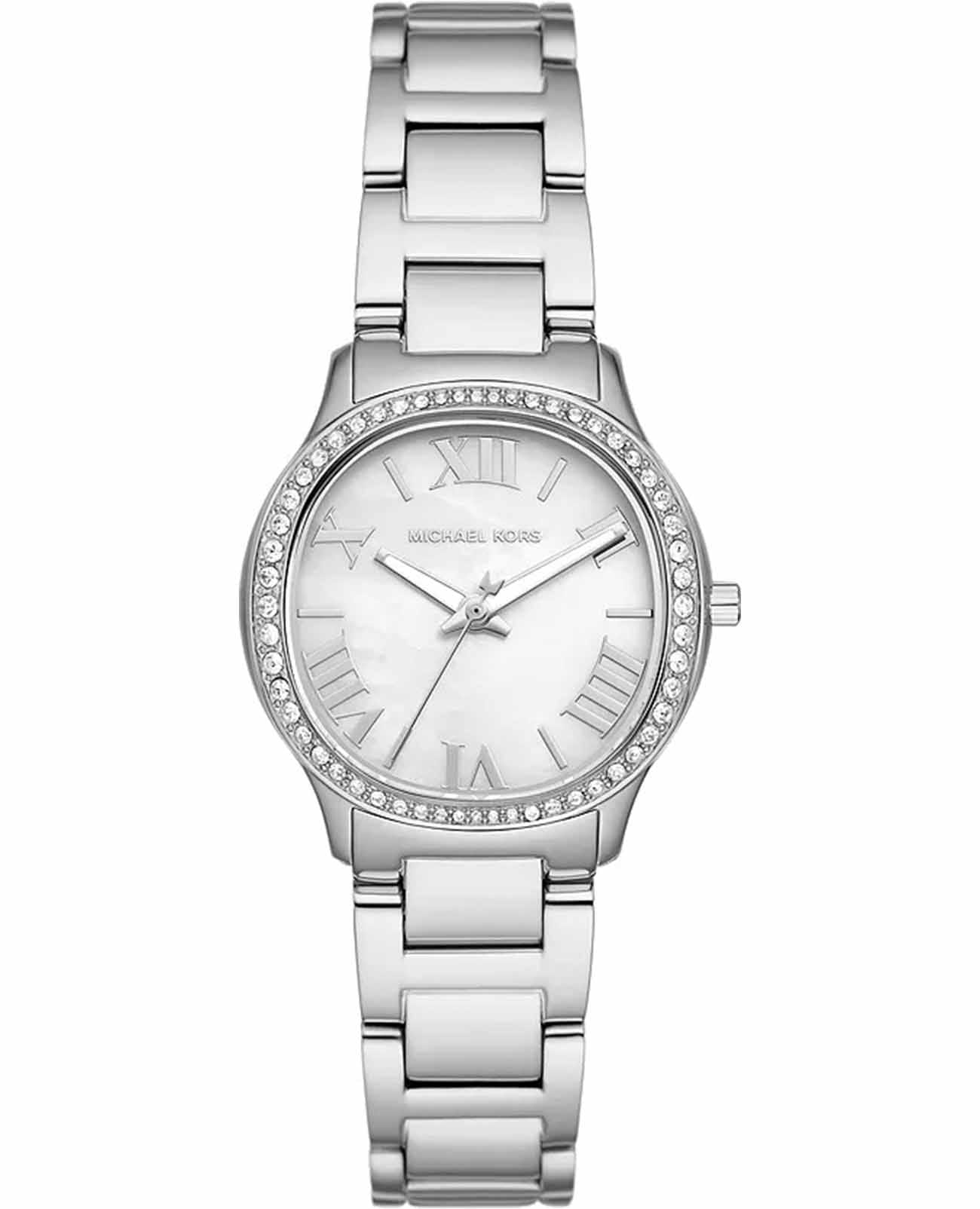 Michael Kors Michael Kors Sage MK4824  MK4824 кварцевые женские часы перламутровый циферблат, браслет нержавеющая сталь — вид спереди