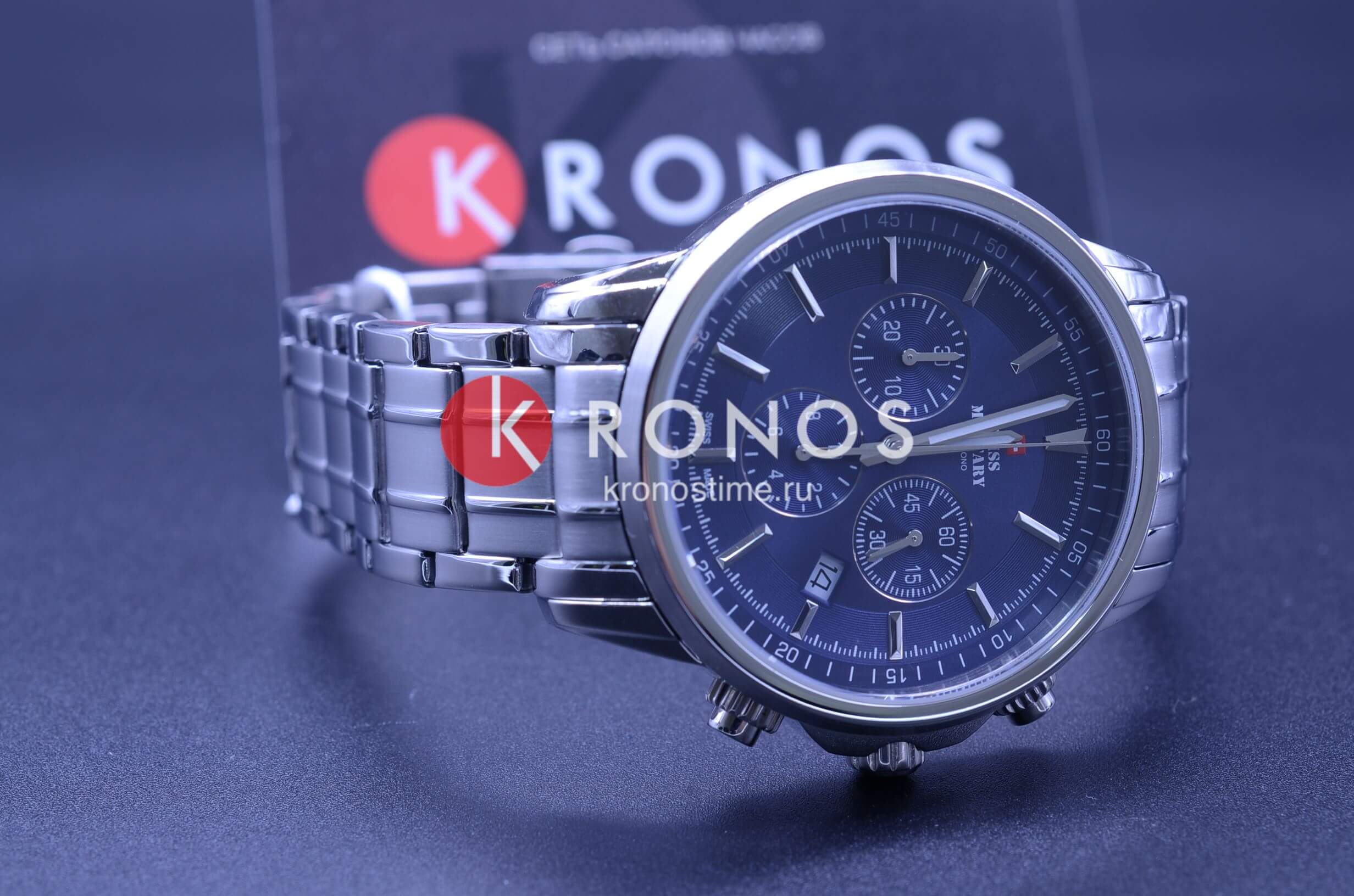 Swiss Military by Chrono Swiss Military by Chrono SM34052.03 кварцевые мужские часы часы крупный план синий циферблата