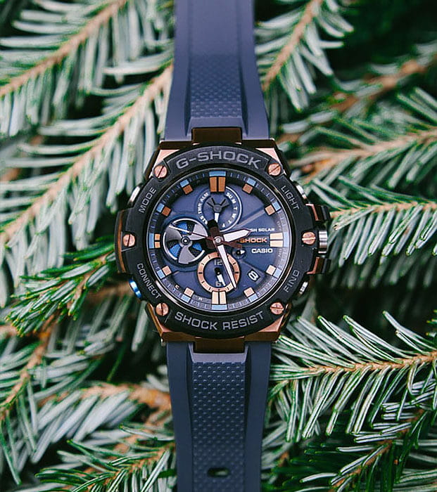 Casio Casio G-Shock GST-B100G-2A , наручные мужские часы фото под углом