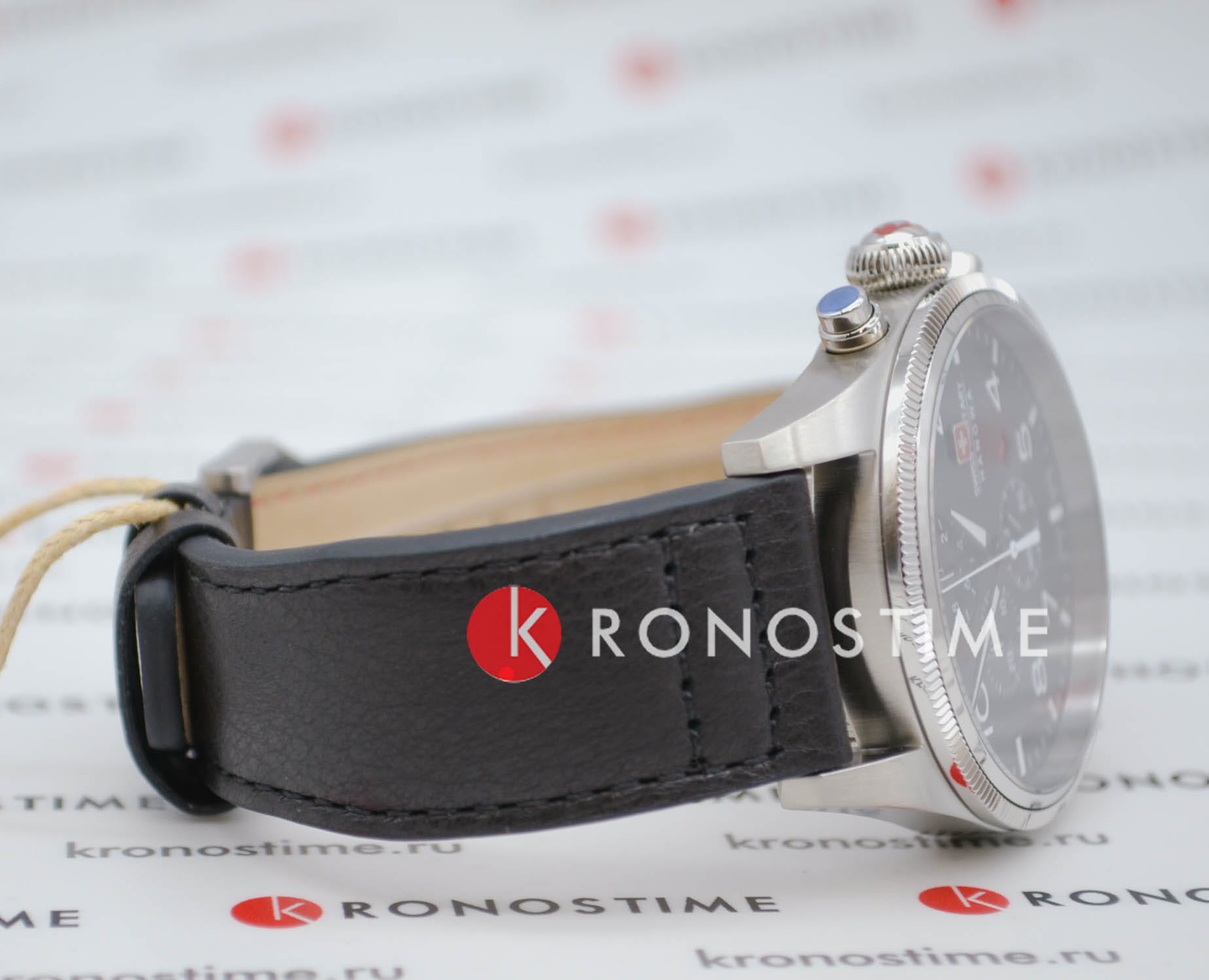 Swiss Military Hanowa Swiss Military Hanowa Thunderbolt Chrono SMWGC0000401 кварцевые мужские часы часы крупный план черный циферблата