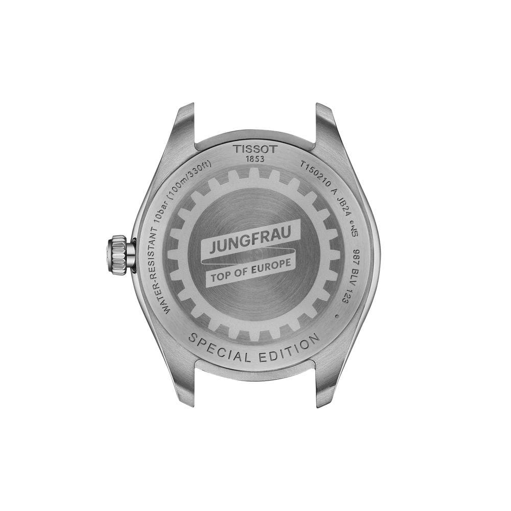 Tissot Tissot PR 100 Jungfraubahn Quartz 34mm T150.210.11.031.01 кварцевые мужские часы часы крупный план белый циферблата