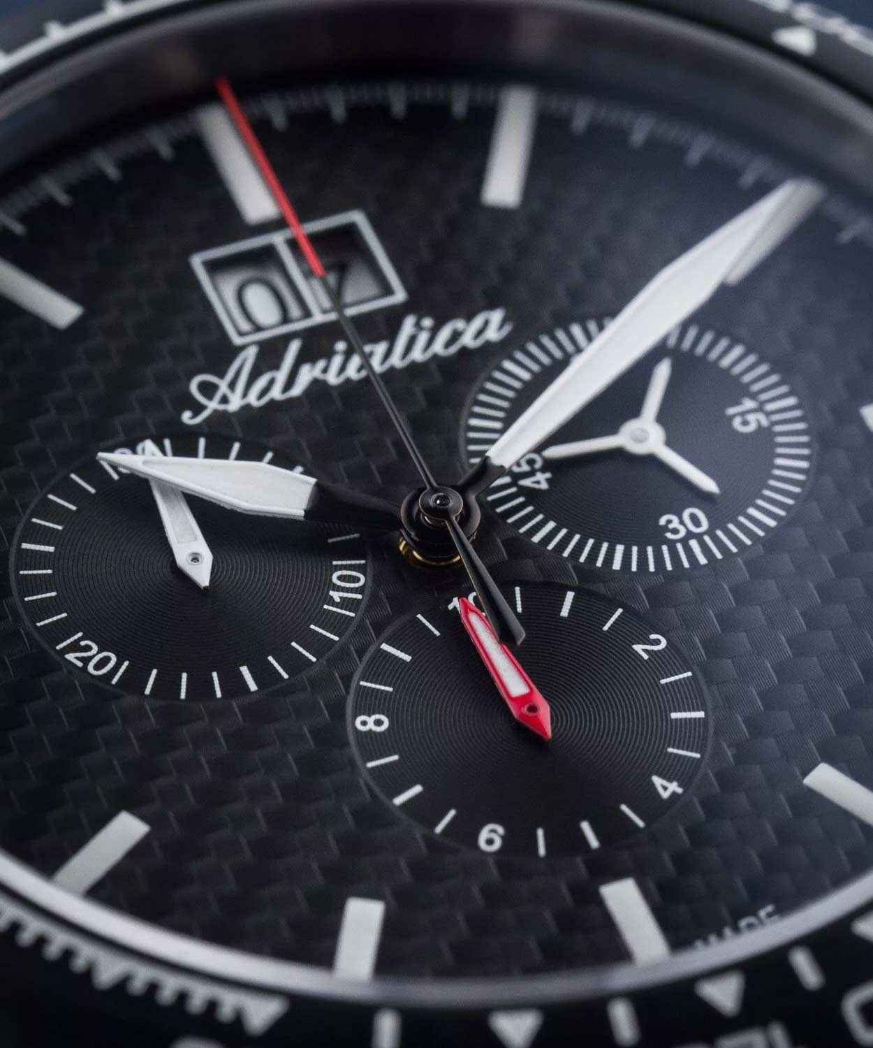 Adriatica Adriatica Aviation A8383.4114CH,  швейцария мужские часы на браслете титановый боковой вид