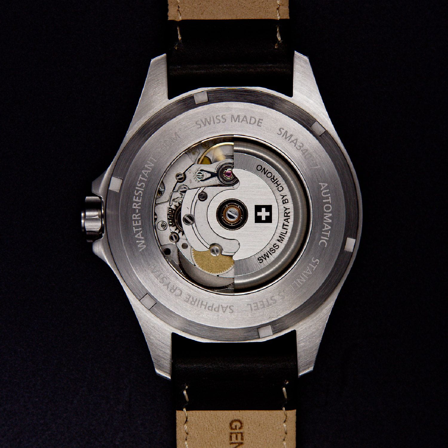 Swiss Military by Chrono Swiss Military by Chrono Automatic Collection SMA34077.14 мужские часы зеленый циферблат на запястье