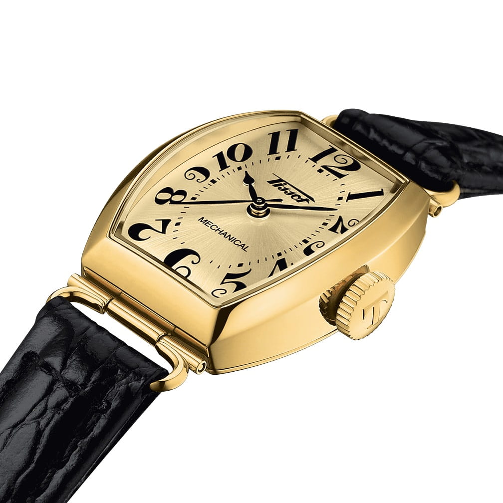 Tissot Tissot Heritage Porto Mechanical T128.161.36.262.00, t-heritage швейцария женские часы на браслете кожаный боковой вид