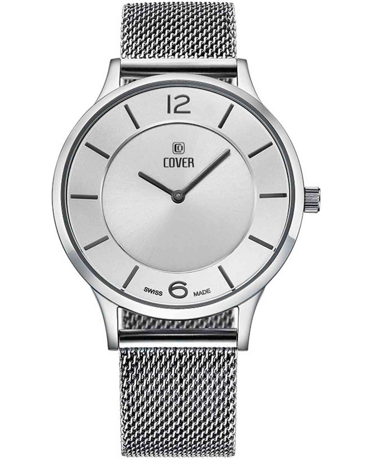 Cover Cover Essential CO2037.02  CO2037.02 кварцевые мужские часы серебристый циферблат, браслет нержавеющая сталь — вид спереди