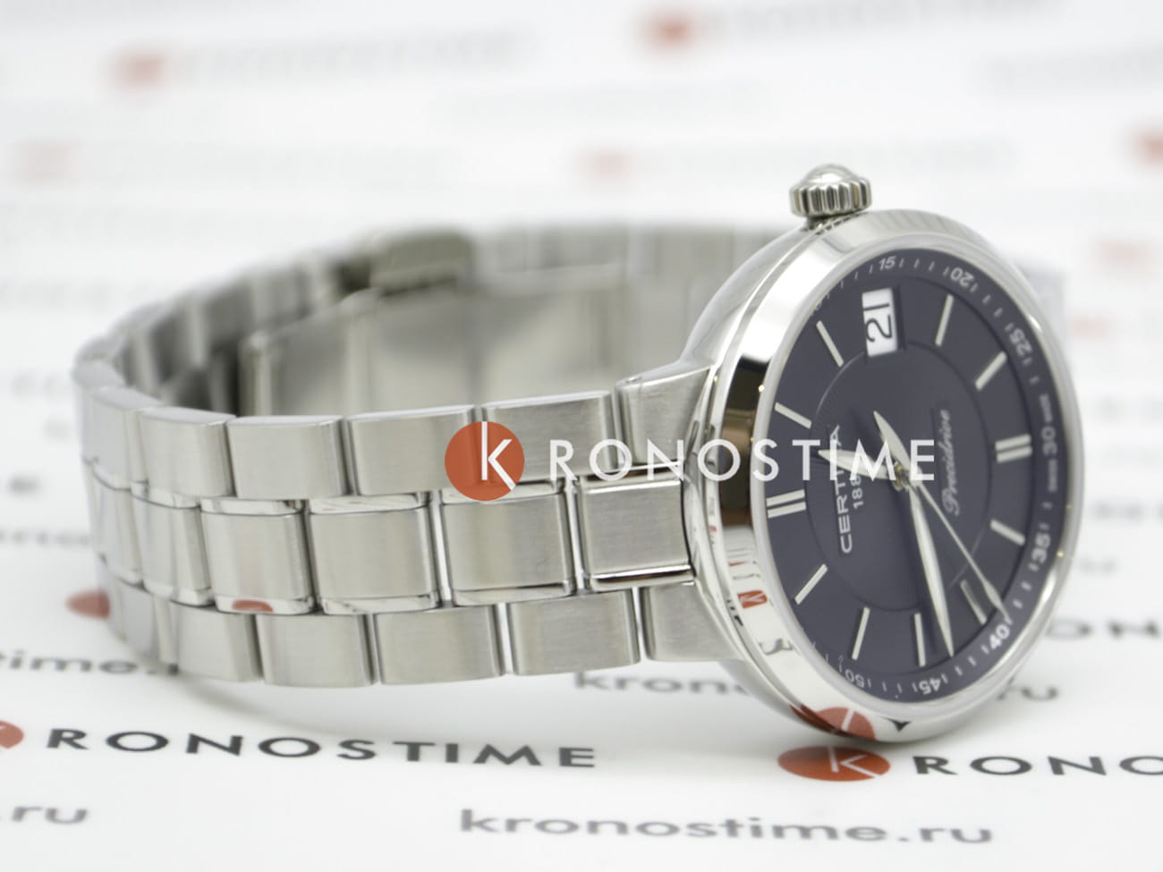 Certina Certina DS Stella C031.210.11.051.00 кварцевые женские часы часы крупный план черный циферблата