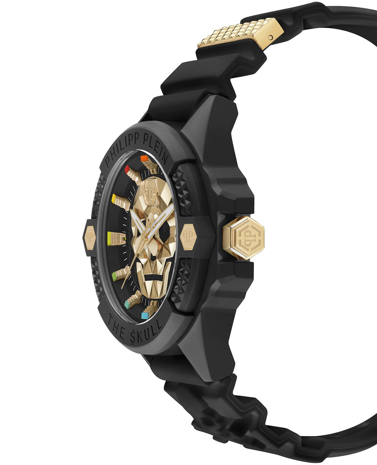 Philipp Plein Philipp Plein The Skull Ecoceramic PWUBA0223,  германия мужские часы на браслете силикон боковой вид