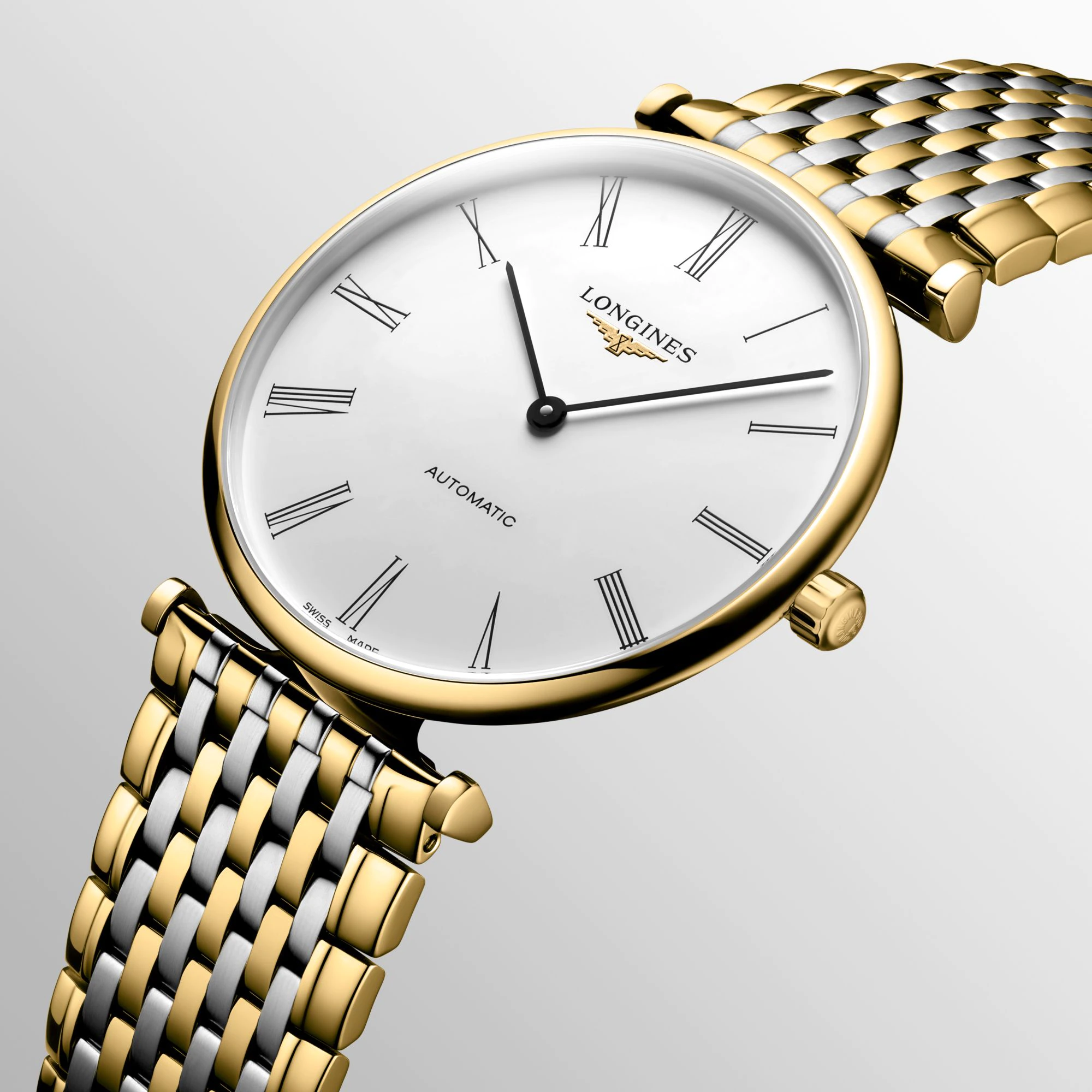 Longines Longines La Grande Classique L4.918.2.11.7 мужские часы белый циферблат на запястье