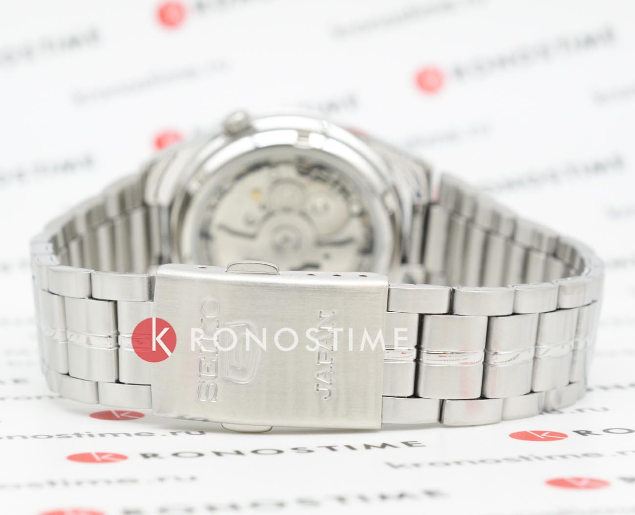 Seiko Seiko Seiko 5 SNK559J1 механические мужские часы часы крупный план белый циферблата
