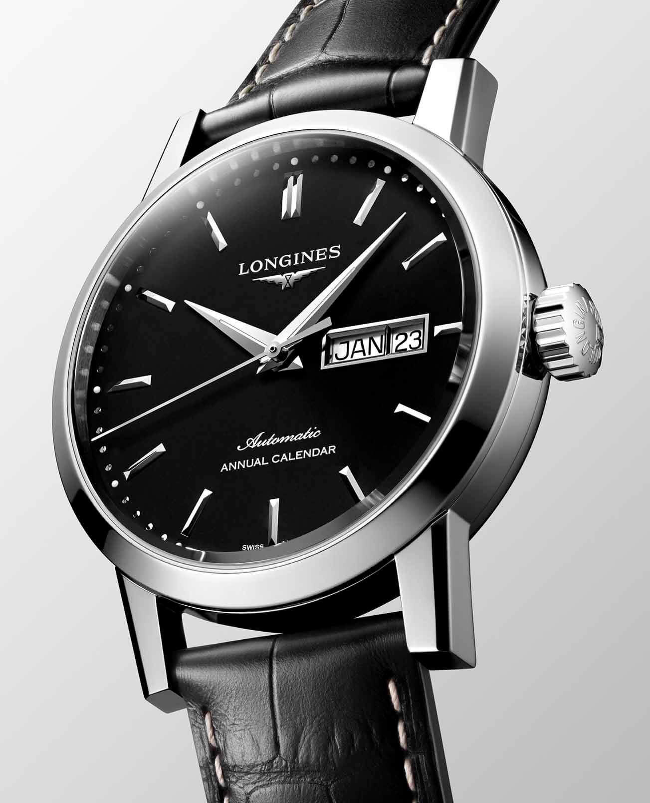 Оригинальные часы Longines Longines 1832 L4.827.4.52.0 механические калибр механизма l897 общий вид