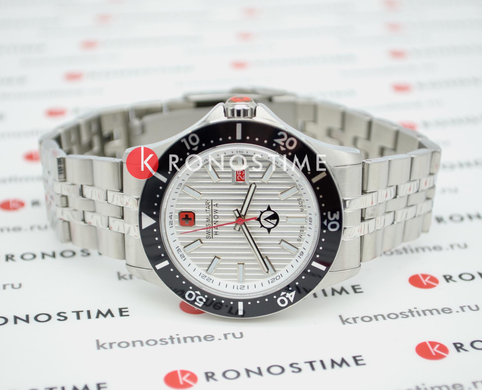 Swiss Military Hanowa Swiss Military Hanowa Flagship SMWGH2100601, flagship швейцария мужские часы на браслете нержавеющая сталь боковой вид