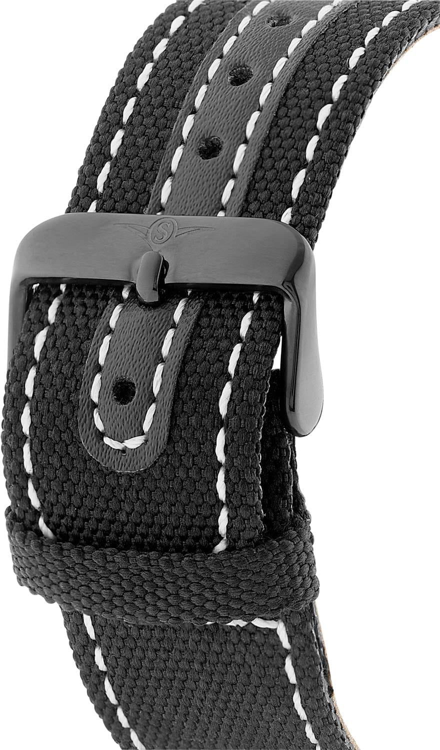 Stuhrling Stuhrling Aviator 4001.6,  сша мужские часы на браслете тканевый боковой вид