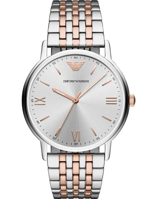 Emporio Armani Emporio Armani AR11093  AR11093 кварцевые мужские часы серебристый циферблат, браслет  — вид спереди