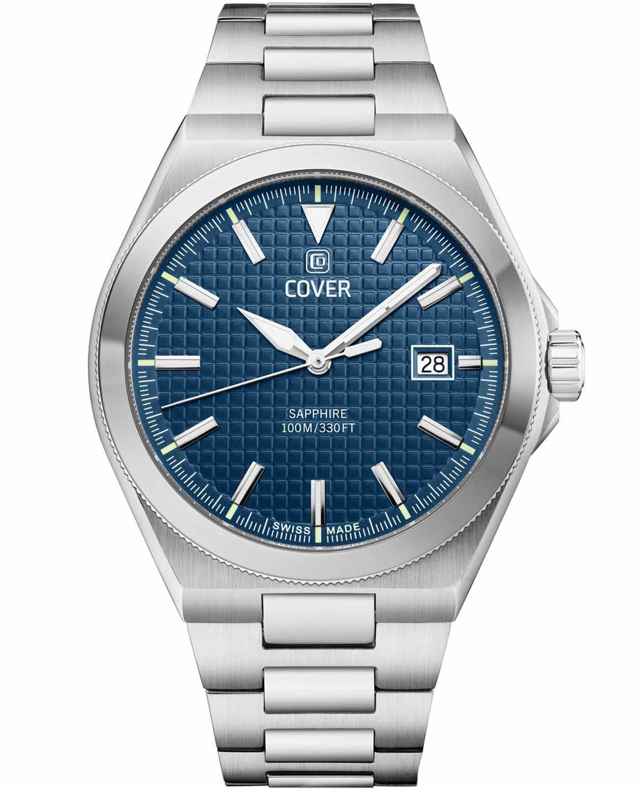 Cover Cover Iconosteel CO213.07  CO213.07 кварцевые мужские часы синий циферблат, браслет нержавеющая сталь — вид спереди