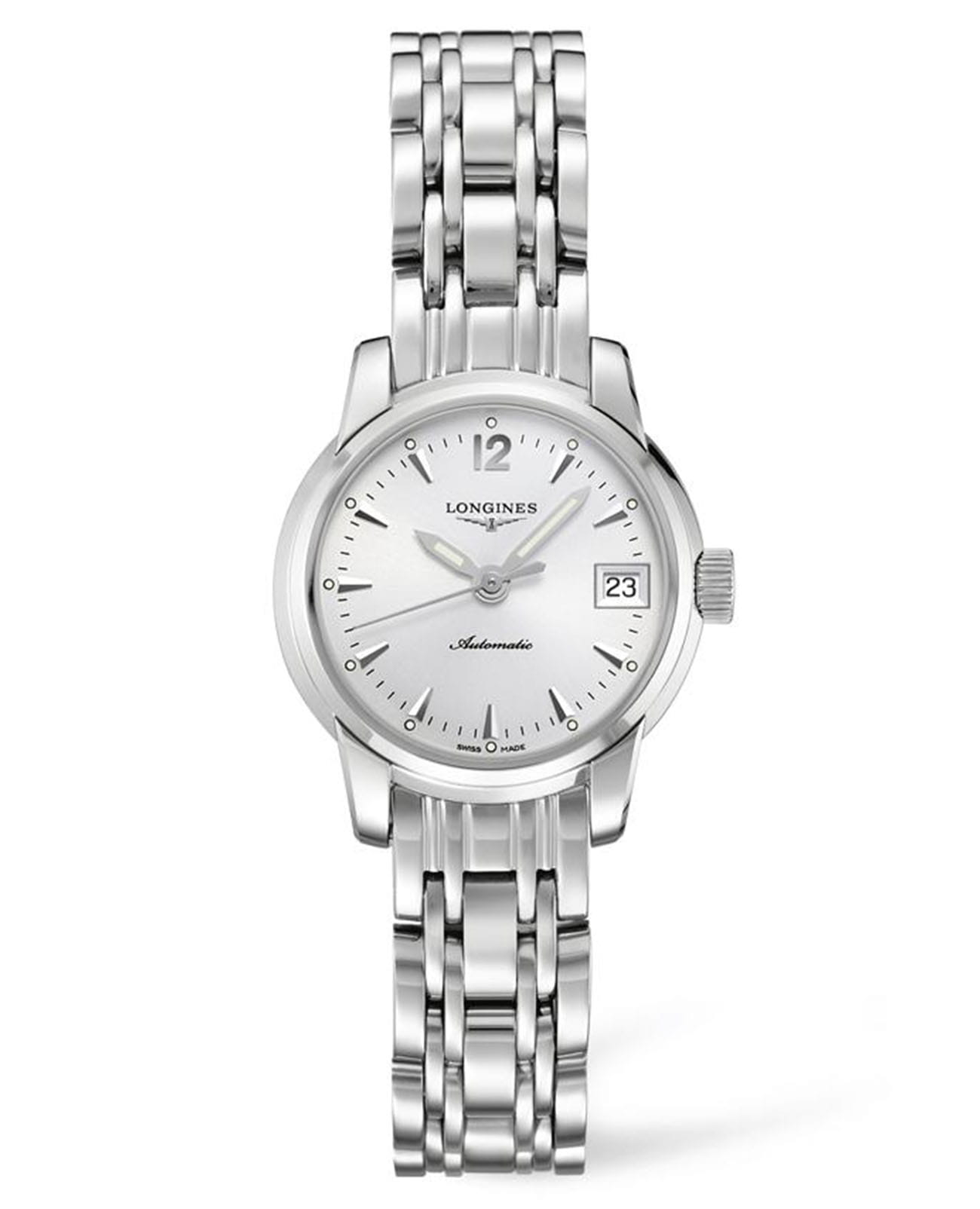 Longines Longines Saint-Imier Collection L2.263.4.72.6  L22634726 механические женские часы серебристый циферблат, браслет нержавеющая сталь — вид спереди