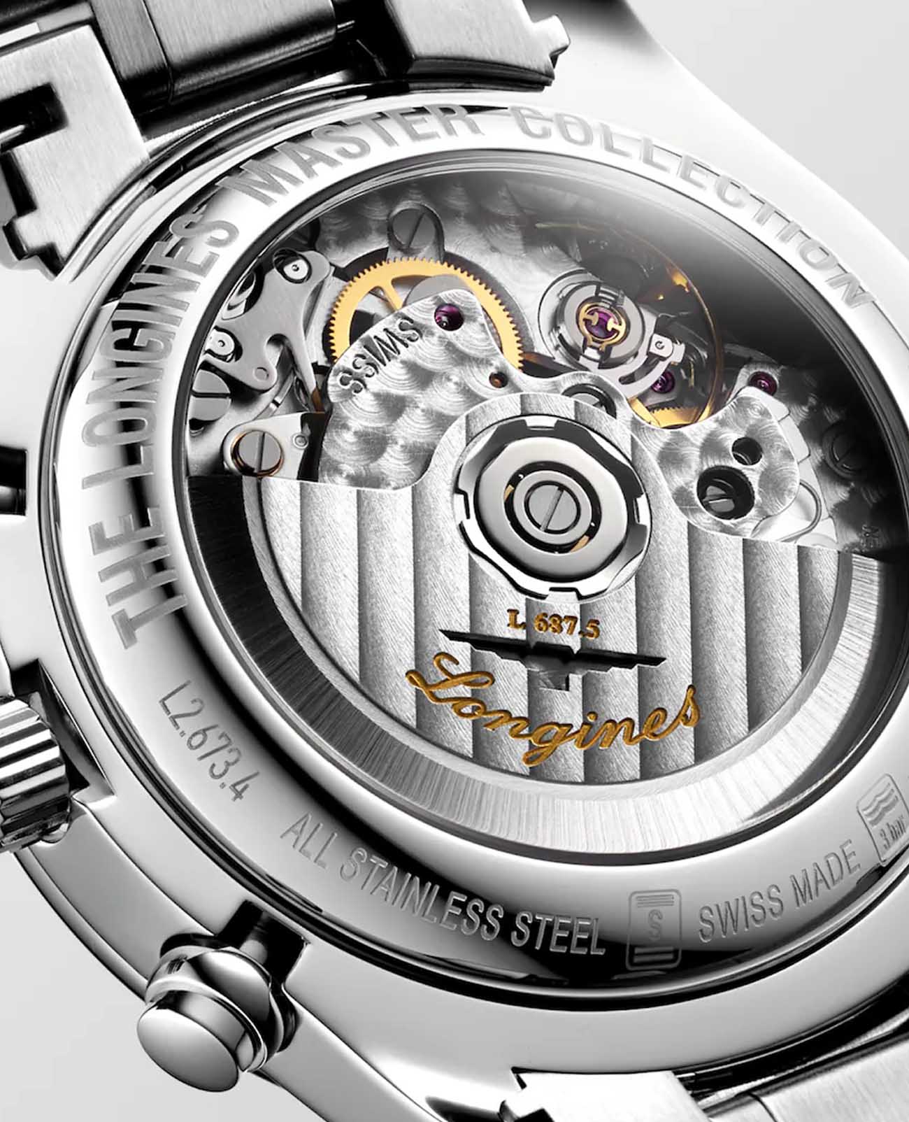 Longines Longines Master Collection L2.673.4.71.6 мужские часы серебристый циферблат на запястье
