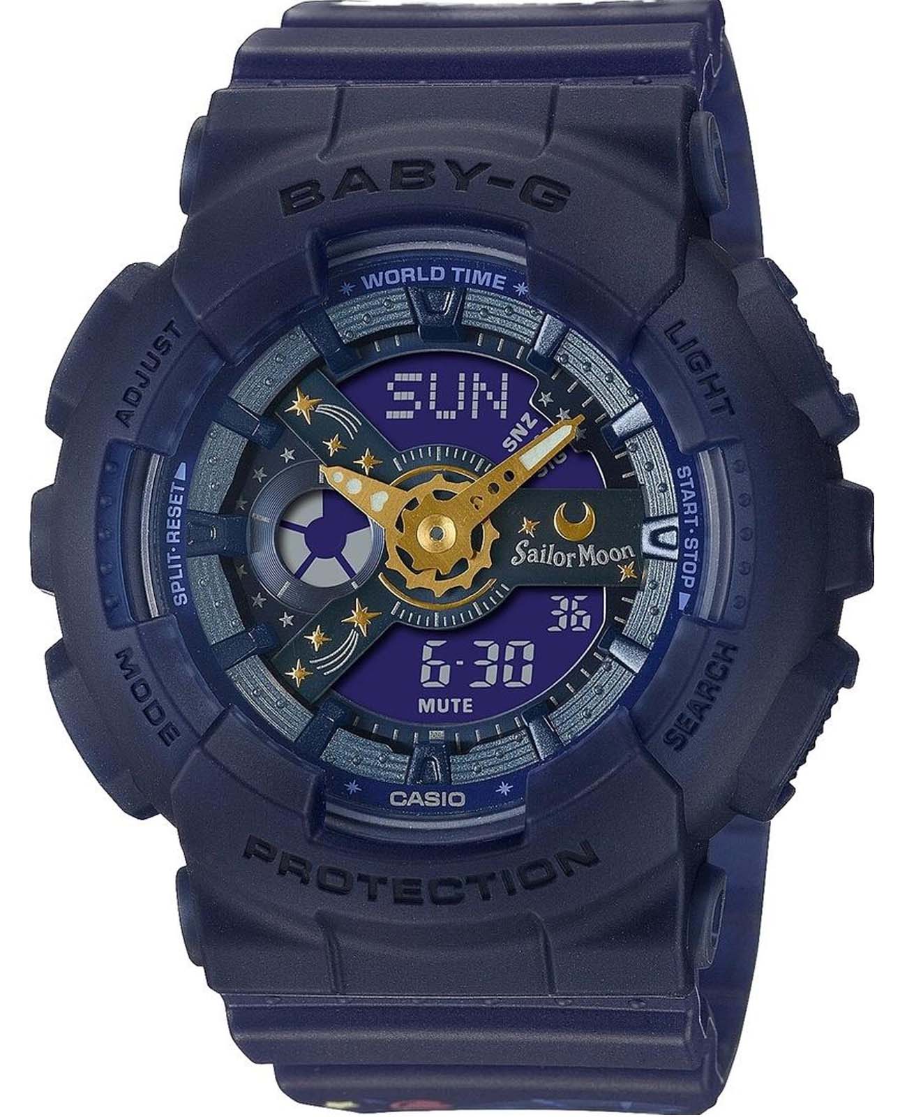 Casio Casio BA-110XSM-2A  BA-110XSM-2A кварцевые женские часы серый циферблат, браслет пластик — вид спереди