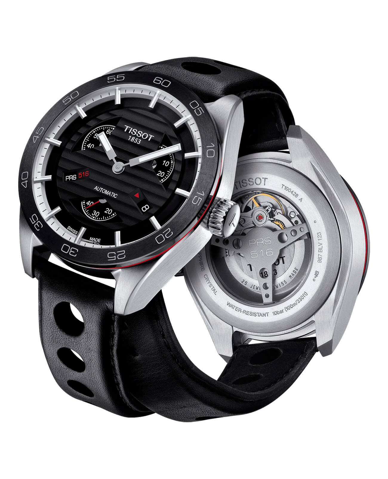 Tissot Tissot PRS 516 Automatic Small Second T100.428.16.051.00 мужские часы черный циферблат на запястье