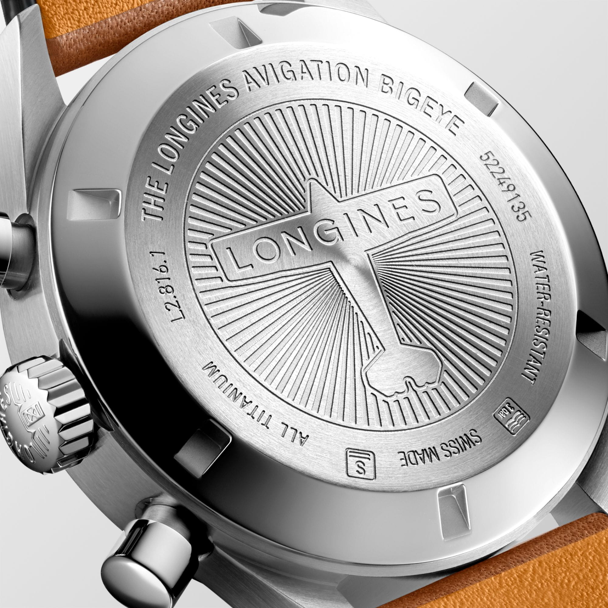 Longines Longines Avigation Big Eye L2.816.1.93.2 механические мужские часы часы крупный план синий циферблата